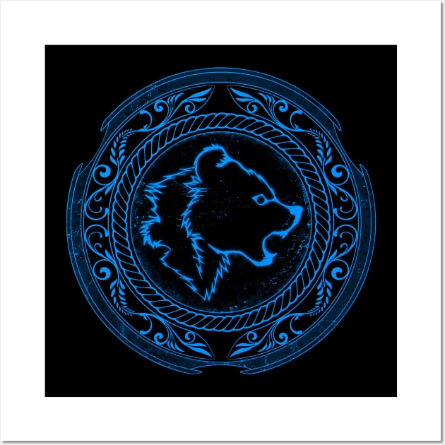 Viking bear warrior berserker shield Wall Art by NicGrayTees